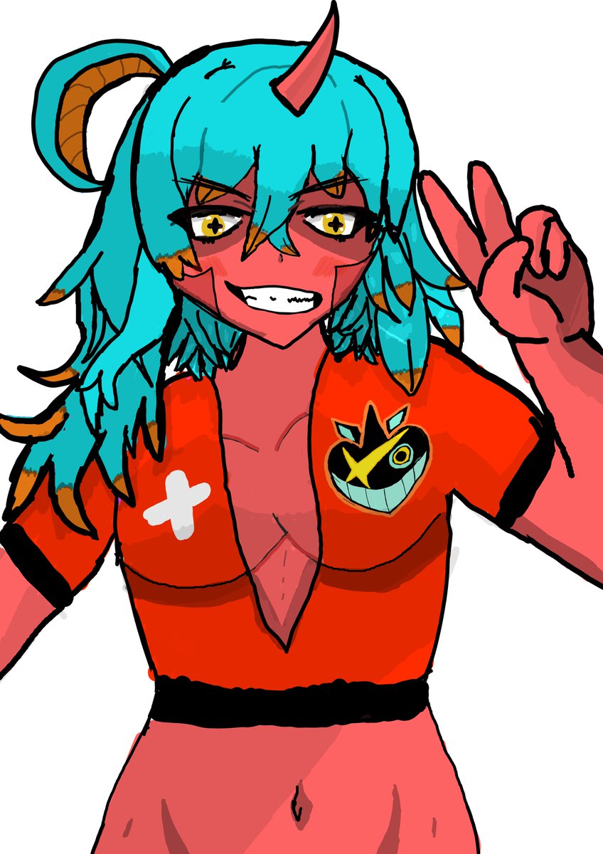 Nekuroticmhx's tweet photo. Summer Vyce skin I made! #OmegaStrikers https://t.co/ndUFFI3Hhg