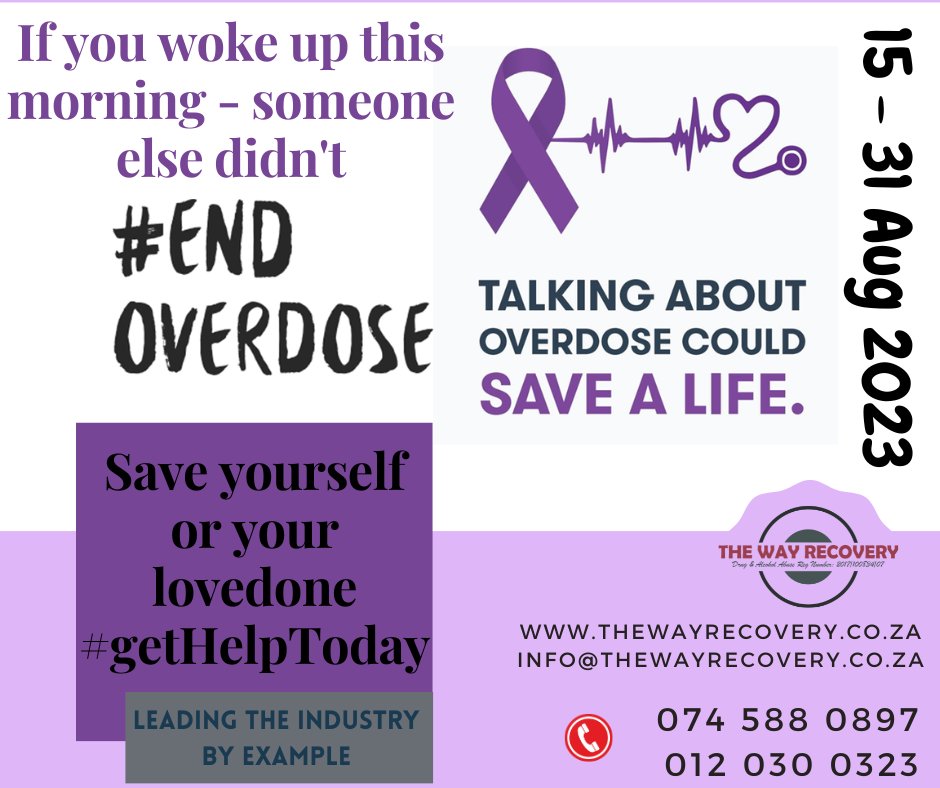 Overdose awareness refers to the awareness and understanding of the risks associated with drug overdoses. 

#addictionkills #STOPDRUGS #GetHelpToday #reachoutforhelp #thereishope #overdoseawareness #fightthestigma