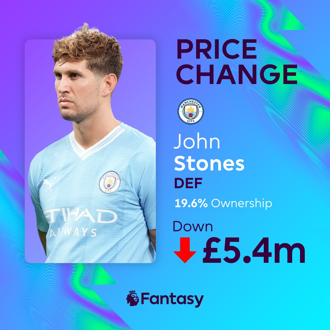 OfficialFPL's tweet photo. He didn't feature in Gameweek 1, but is John Stones still in your #FPL thoughts? 🤔 https://t.co/RXmXnnPIel