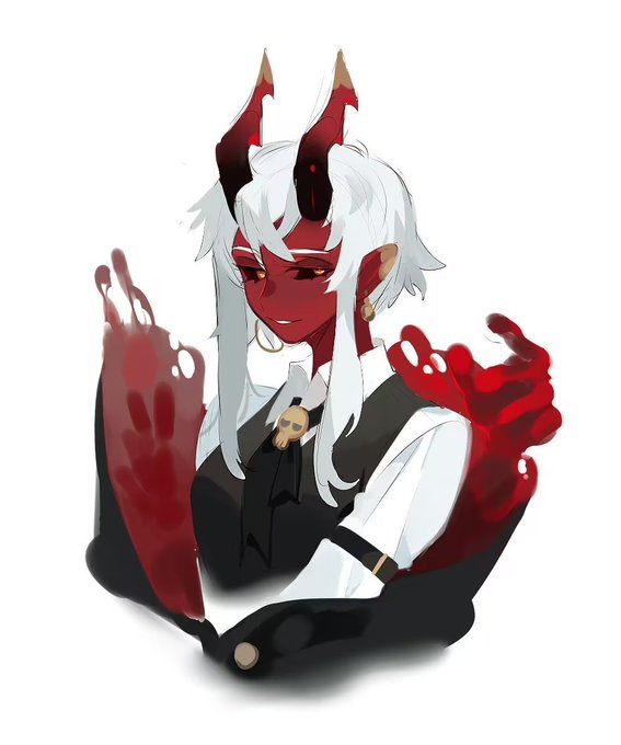 「oni horns red skin」 illustration images(Latest)
