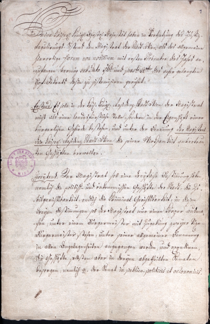 archivwien's tweet image. Vor 240 Jahren wurde im Zuge der #Magistratsreform 1783 unter Kaiser Josef II. der Wiener Magistrat geschaffen. Alles über die damaligen Ereignisse und den Status quo nach der Reform im #WienGeschichteWiki 👉 geschichtewiki.wien.gv.at/Magistratsrefo…

[WStLA, Hauptarchiv-Akten, A1: 1/1783]