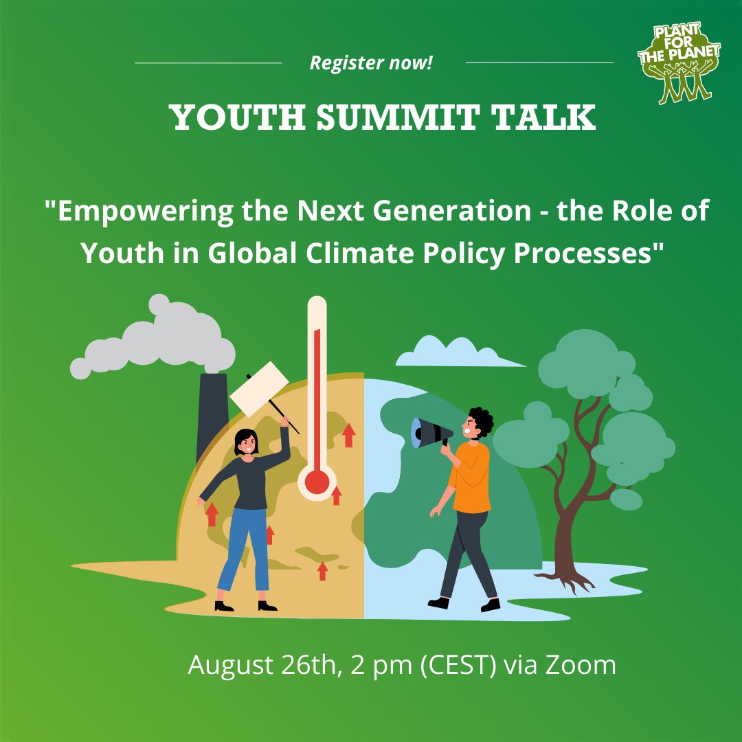 Plant-for-the-Planet 🌳 🌲 🌴 (@trilliontrees) on Twitter photo It's time for the next Youth Summit Talk, & we're looking forward to seeing many familiar & new faces! 😎Join us for an engaging & thought-provoking conversation that will inspire action & drive positive change. Register now: eveeno.com/youth_summit_t… 
#youth #generationrestoration It's time for the next Youth Summit Talk, & we're looking forward to seeing many familiar & new faces! 😎Join us for an engaging & thought-provoking conversation that will inspire action & drive positive change. Register now: eveeno.com/youth_summit_t… 
#youth #generationrestoration