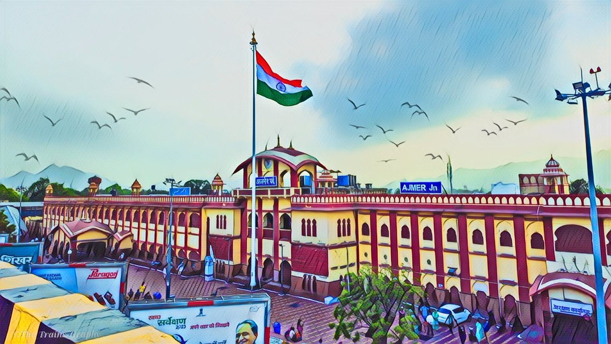 Beautiful Ajmer junction
<a href="/DrmAjmer/">DRM AJMER</a> <a href="/NWRailways/">North Western Railway</a> <a href="/RailMinIndia/">Ministry of Railways</a>