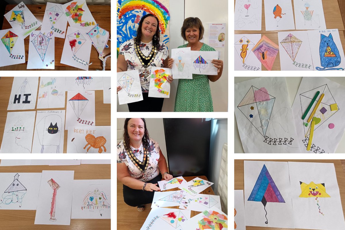 HomeStartRSC's tweet photo. #RoystonMayor Cllr Lisa Adams had the pleasure of judging our children's kite design competition last week.
Congratulations to our winners Amelie (Under 3’s), Elijah (3-5 yrs), Evelyn (6-8 yrs) and Elliot (9-11 yrs).
Winners have been notified and prizes awarded. #kitedesign https://t.co/mK1IQlHW5u
