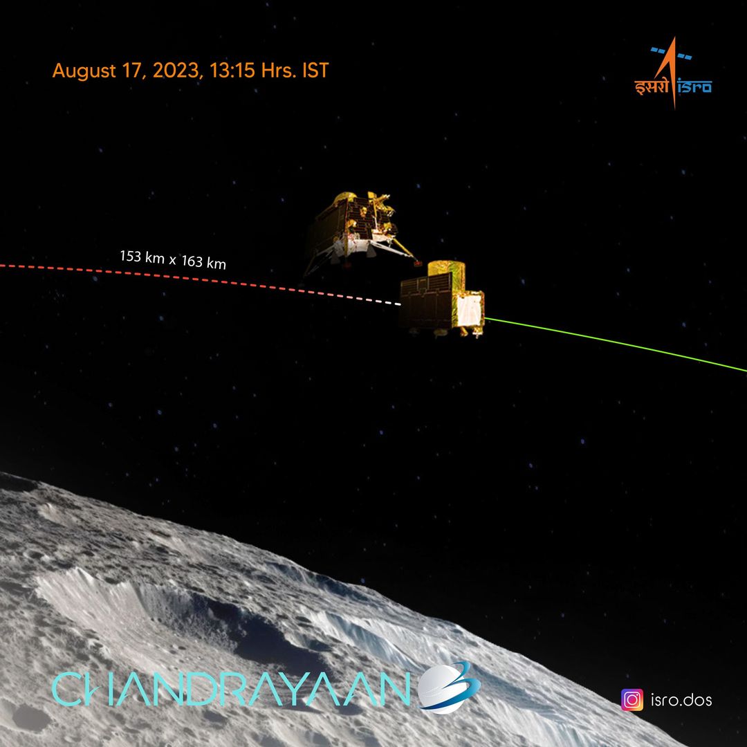 Great news: Vikram Lander successfully separated from #Chandrayaan3 spacecraft. Congratulations team @isro . Onward and upward! Jai Hind🇮🇳