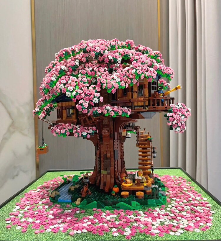 cherry blossom lego tree house