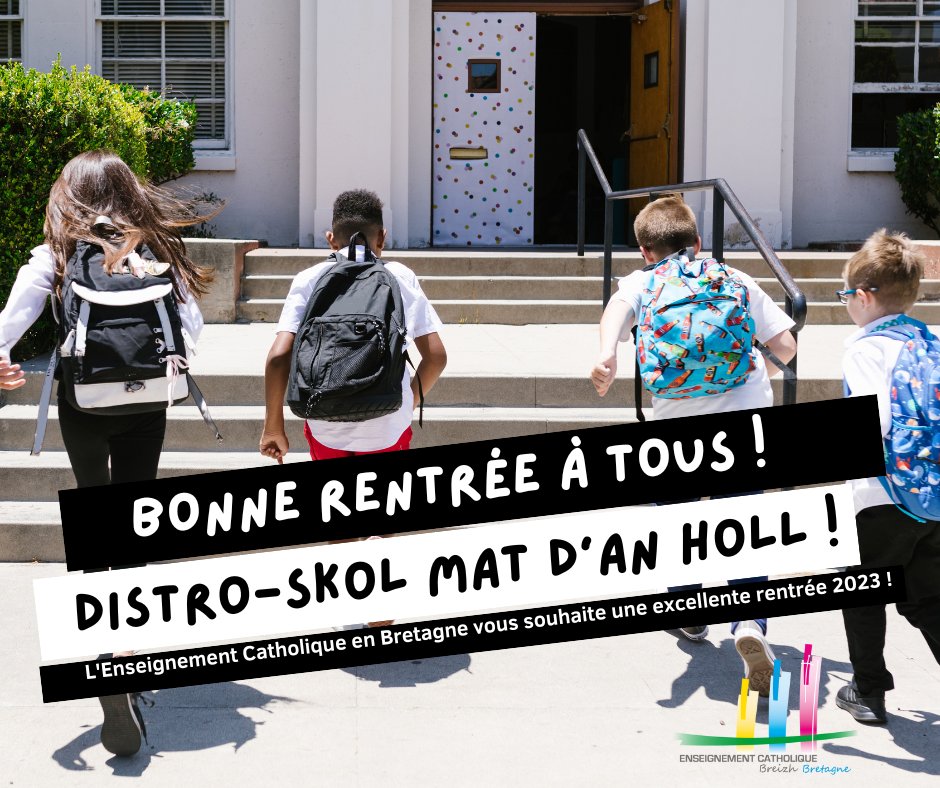 Une nouvelle année qui s'annonce pleine d'ambitions pour nos élèves de l'Enseignement catholique en Bretagne 😉pour un parcours d'excellence adapté à chaque jeune. L'occasion de remercier les enseignants et personnels qui œuvrent au quotidien : 24 000 personnes ! 🙏