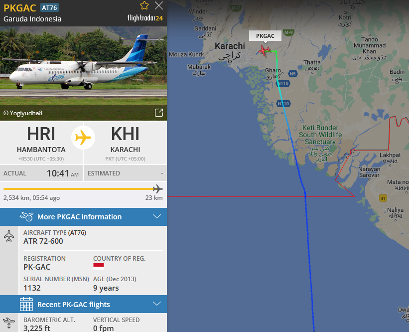 SirListenalot's tweet photo. Aug16 ~1110z (Garuda) #AT76 #8A043D as #PKGAC arrived at Karachi. ~1135z #PKGAD received start-up clearance. #8A047E1 ? I didn't see/hear it depart, but it was parked next to PK-GAC and the pilot sounded Danish. Both heading for Billund, Denmark? 🤔 https://t.co/AbVWiKxrac
