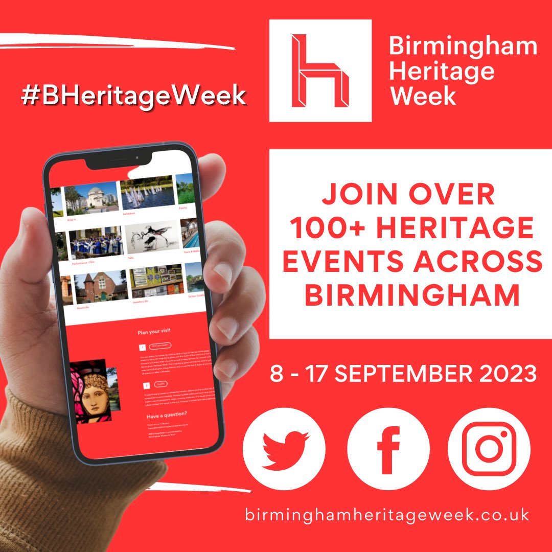 Are you looking forward to #BHeritageWeek 8 - 17 September in Birmingham? We are taking part too! There’s no need to book. Just turn up for our free guided tours of the church and the bell tower!