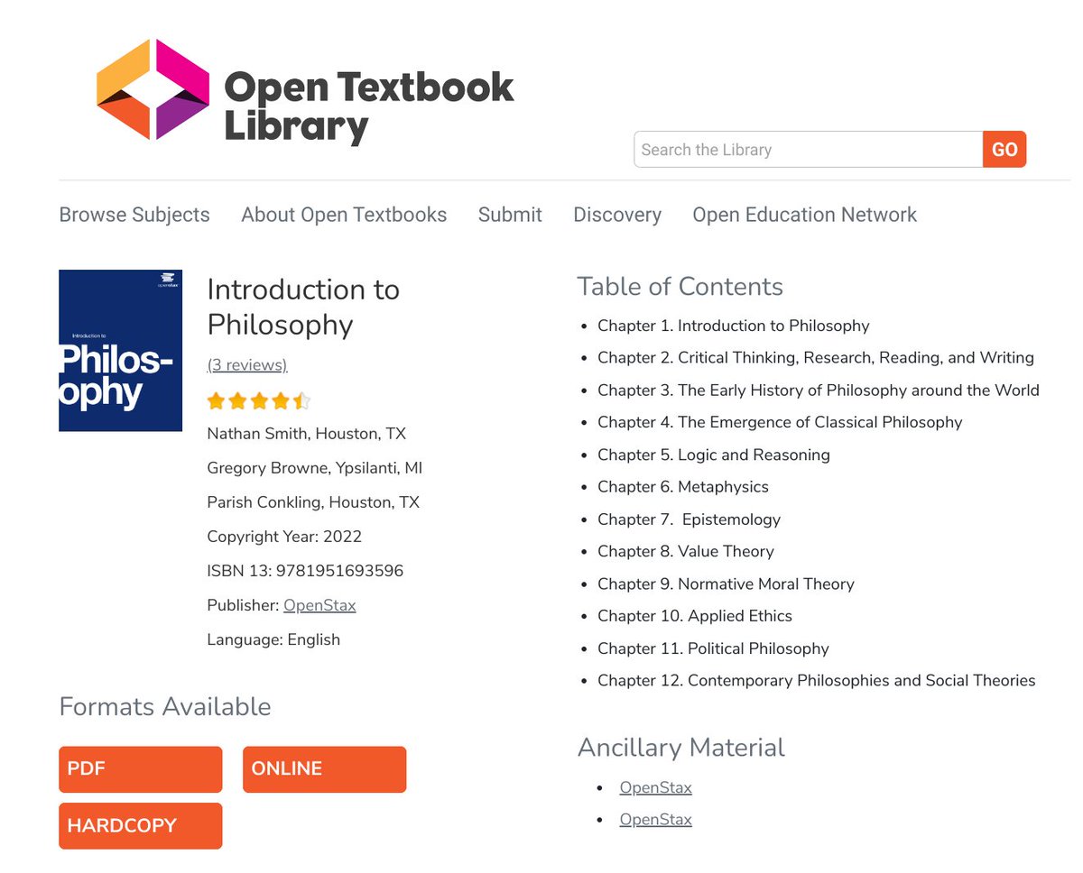 LeLibreEdu's tweet photo. [ressources éducatives libres] Le site américain Open Textbook Library @OpenEd_Network recense, dans toutes les disciplines, plus de mille manuels et supports de cours universitaires sous licence Creative Commons consultables en ligne et en téléchargement.
https://t.co/QrElMW73N3 https://t.co/4ektYZxhOf