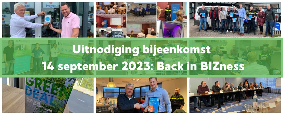 Afgelopen jaren is er veel gebeurd op Halfweg-Molenwatering. Zo heeft het #bedrijventerrein zich ontwikkeld tot #koploper op het gebied van #duurzaamheid. Daar zijn we #trots op! Dit willen we graag vieren op donderdag 14 september. 
bizhm.nl/save-the-date-…