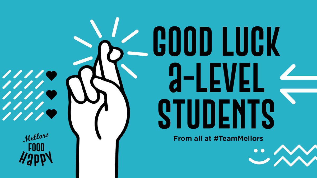 From all at #TeamMellors, good luck and well done to all students receiving A-Level and other results today. We've loved feeding your future. #ALevelResults #ResultsDay2023