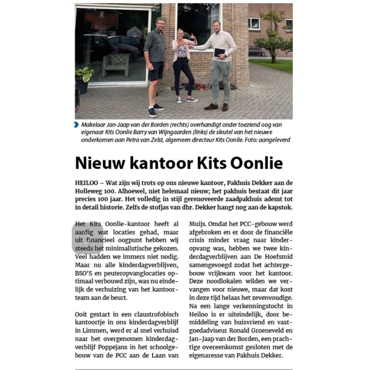 Een nieuw hoofdkantoor voor #KitsOonlie #Heiloo #Limmen #Alkmaar!🥳 uitkijkpost.nl/reader/22477#p…