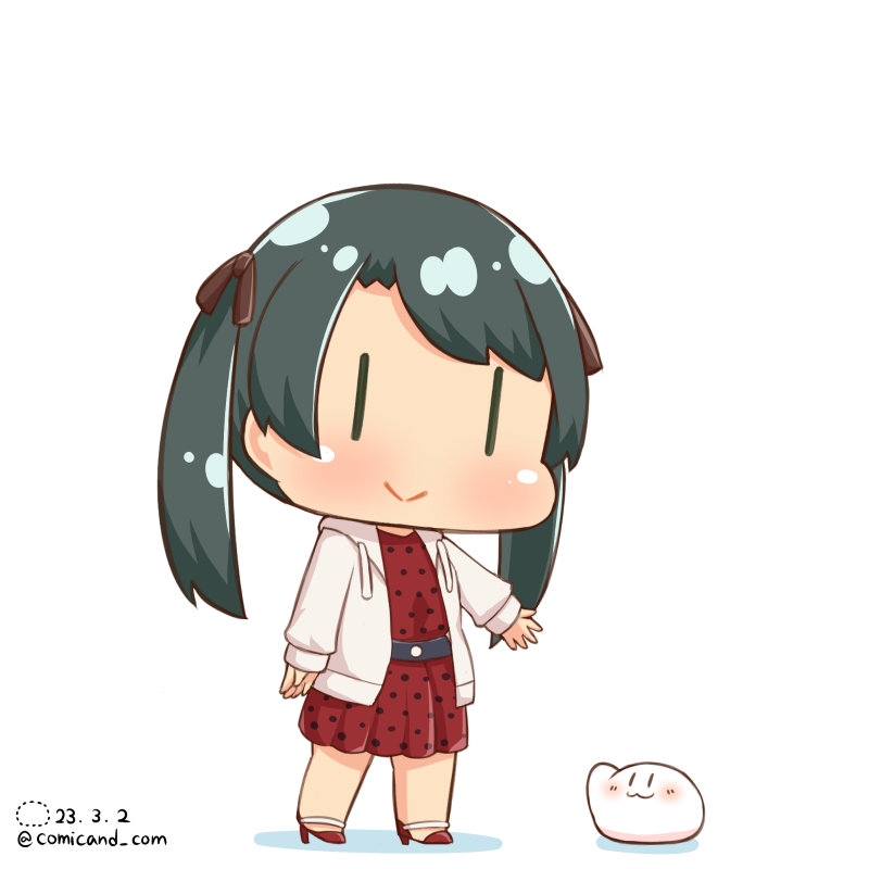 suzuya (kancolle) brown skirt skirt long hair white background twitter username school uniform dated  illustration images