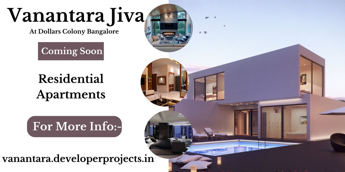 Vanantara Jiva is a project offering residential apartments in Dollars Colony Bangalore. This landmark address stands a class apart with its iconic amenities & features.

For More Info -
Visit Here - shorturl.at/zCKO4