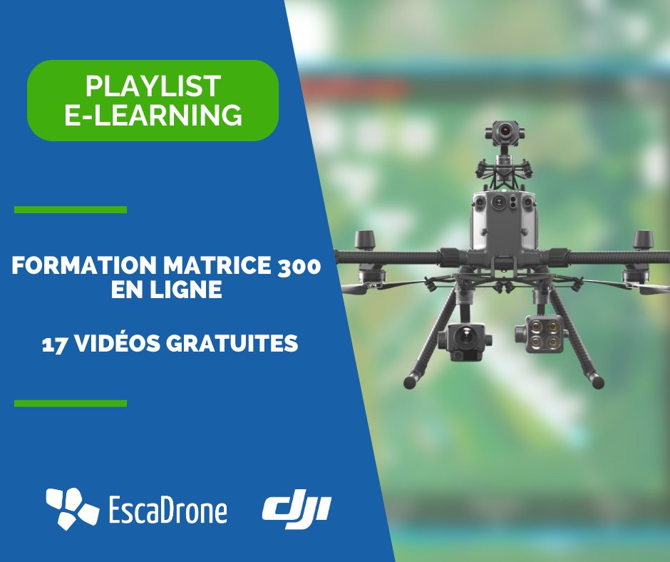 Retrouvez notre playlist de #formation e-learning dédié au <a href="/DJIGlobal/">DJI</a> Matrice 300 RTK ❗
Disponible gratuitement sur Youtube, cette playlist contient 17 vidéos allant du contenu de la valise au parametrage de capteurs jusqu'à la planification de missions spécifiques👷‍♂️

C ...