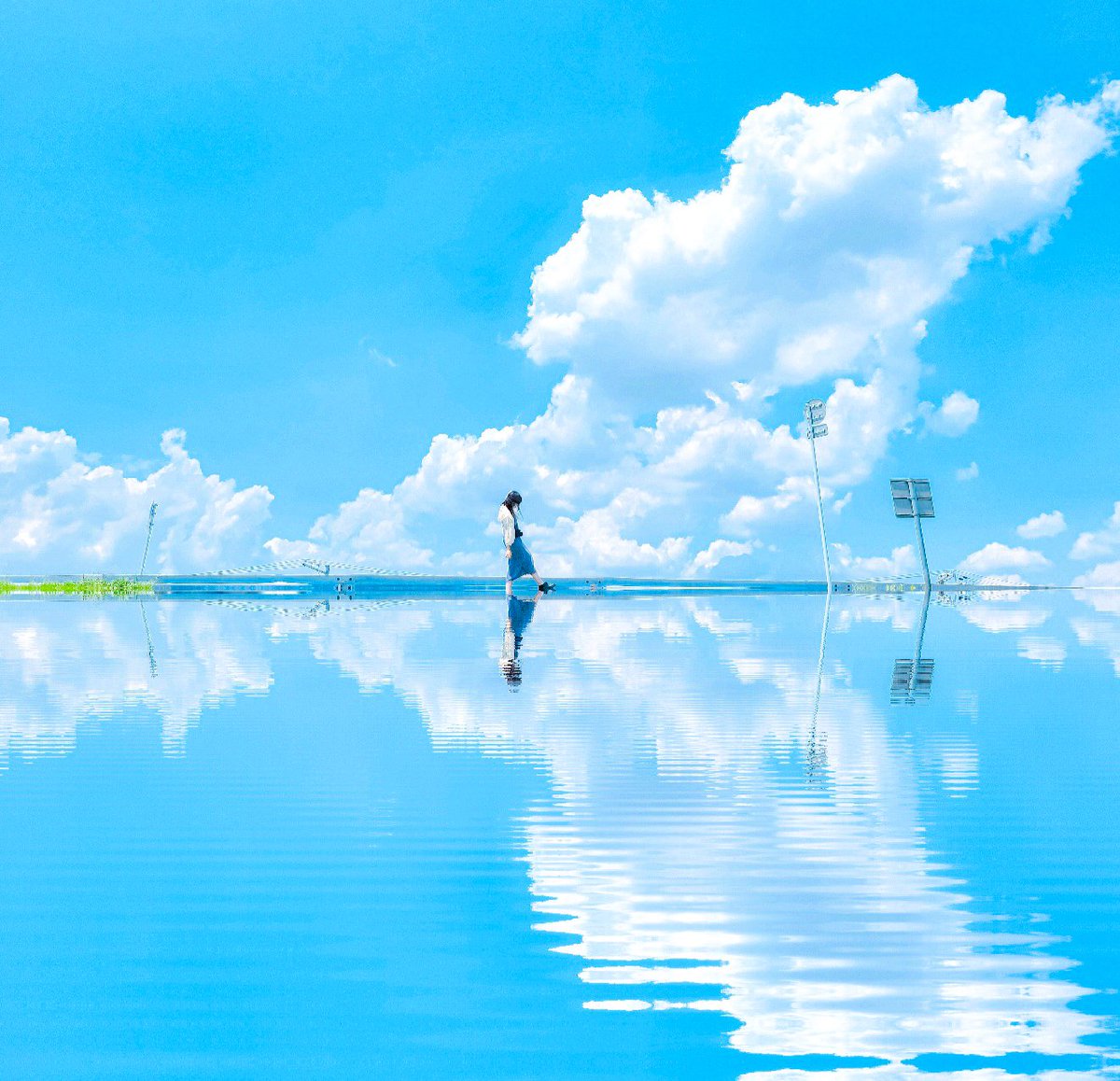 Sorani___Ao's tweet photo. 願いを込めた、午前の空。 https://t.co/c0hhdBKi3E