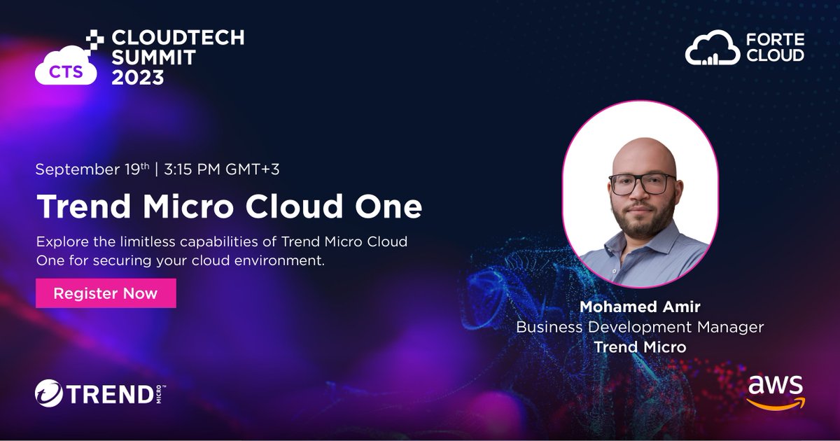 Forte_Cloud's tweet image. Embark on a journey of discovery into safegaurding your cloud environments with the boundless potential of Trend Micro Cloud One.

Register now! eu1.hubs.ly/H04_cSC0 

#CloudTechSummit #CloudSecurity #TrendMicro