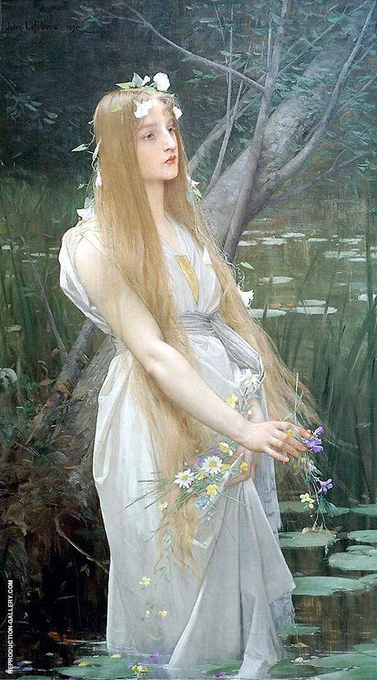 Some paintings I really love Italian Girl with Flowers - Joaquín Sorolla Mary Magdalene in the Cave - Hugues Merle Ophelia - Jules Joseph Lefebvre Carnation, Lily, Lily, Rose - John Singer Sargent 