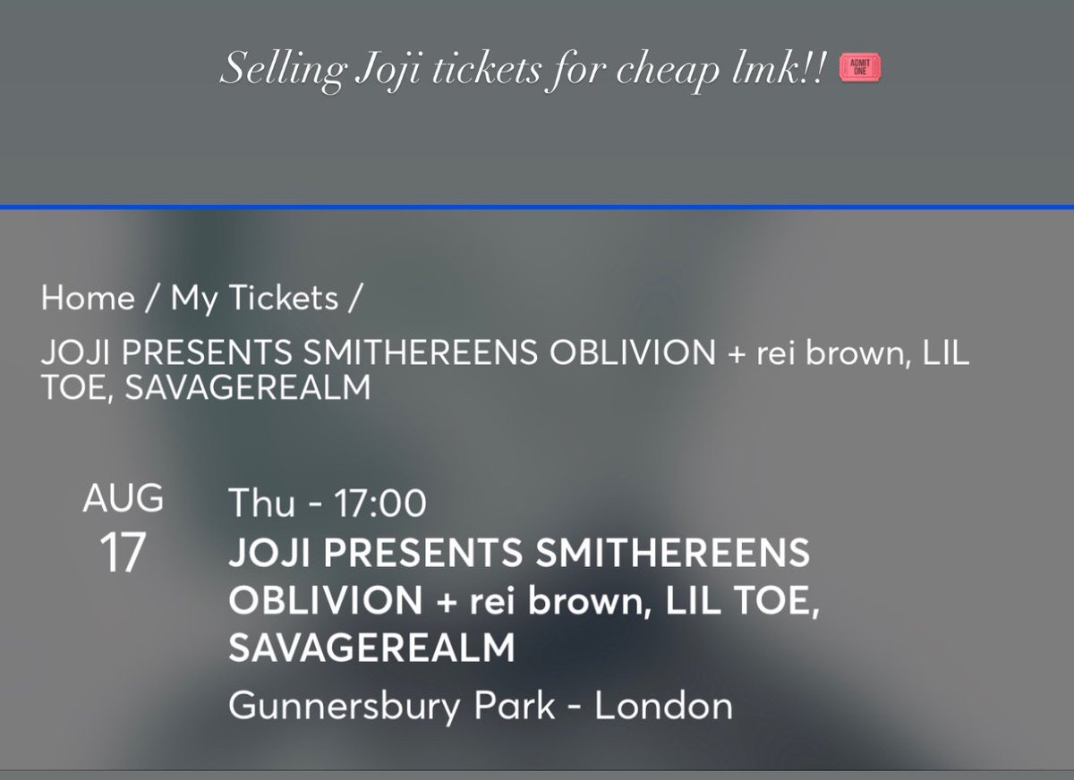 cuscjinnit's tweet photo. Selling Joji ticket for cheap prices lmk !! https://t.co/Rq7NDpU9A8