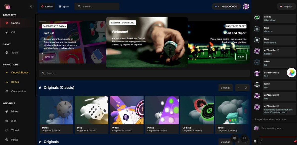 For new users to test out our Casino at basedbets.gg We are offering the first 20 people to use the below promotion code for 0.01 Ethereum ($18) to use on our site. 30x wagering requirements apply to withdraw this.  Promo - BASED15

#BasedBets #BuildOnBase