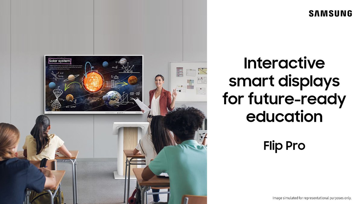 Experience an intuitive #digital board that meets the demand of modern education. As a teaching and learning tool, the flip can be used for primary and higher #education. <a href="/Samsung/">Samsung Electronics</a>

Subscribe to #ITPVMagazine for early bird lnkd.in/gGwdm6m6

#itvarnews #smartclassroom #vdi