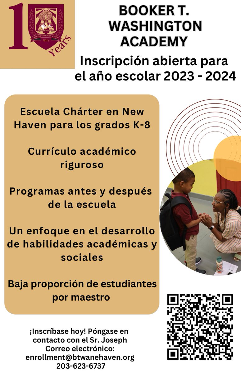 Booker T. Washington Academy is still accepting scholars for the school year 2023/2024.

Contact us today for more information on how to enroll.

#btwa10 #btwa #bookertwashingtonacademy #enrollment