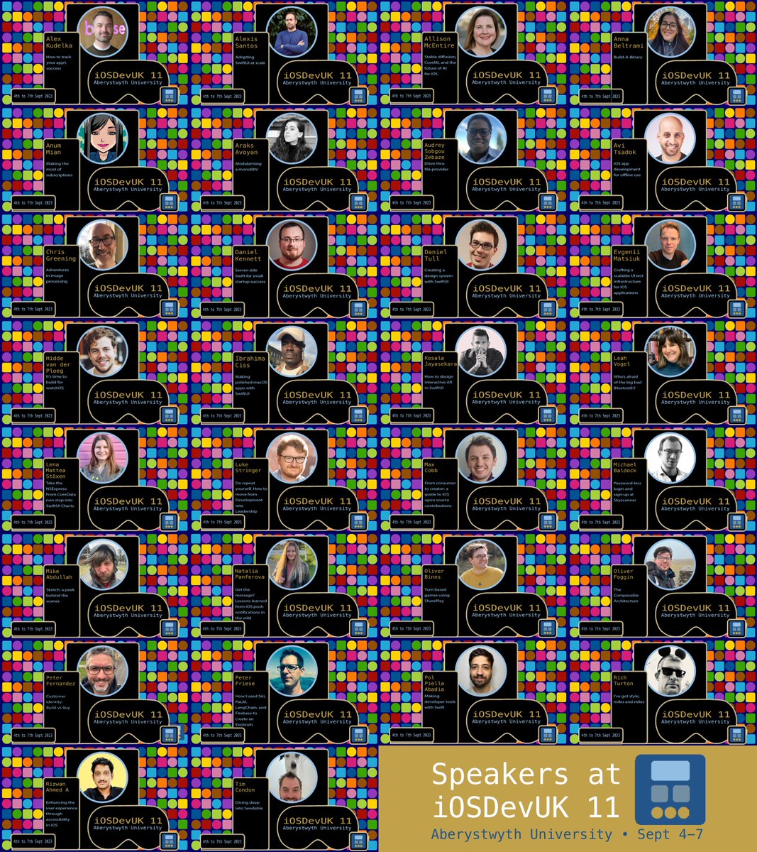 digidol's tweet image. Excited for @iOSDevUK in a few weeks. 30 sessions, including pre and post conference workshops. September 4 to 7, @AberUni @AberCompSci

🎟️Last few days for tickets: iosdevuk.com/tickets

#iOSDevUK2023 #iOSDevUK11 #iOSDevUK