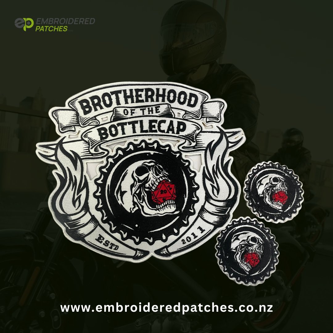 Ride in Style, with our custom embroidered biker patches.

Shop now: embroideredpatches.co.nz
#bikers #BikerGirl #embroidery #WWC2023 #patchesfanart #Matildas #ThursdayThoughts