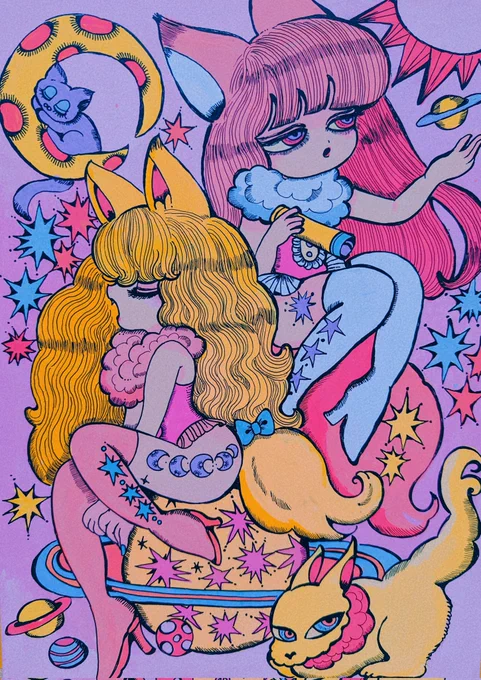 アクリル絵の具の作品たち 