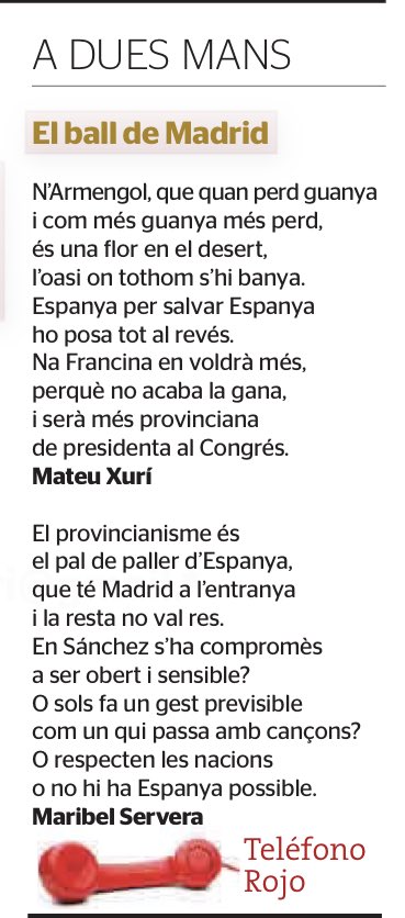 Idò! <a href="/F_Armengol/">Francina Armengol</a>, Presidenta del <a href="/Congreso_Es/">Congreso</a> 
Deixam a la 📸 de la glosa el ☎️