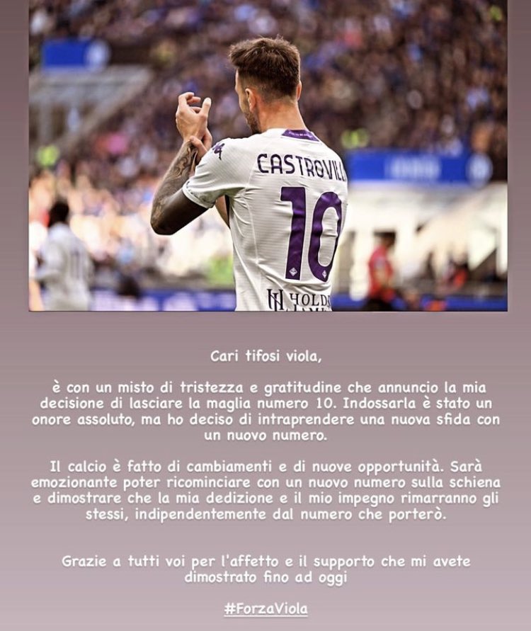 N_Masini's tweet image. Sperando che non sia l’epilogo.

Ci vuole spirito.
Non mollare Gaetano. 💜
#Fiorentina #Castrovilli