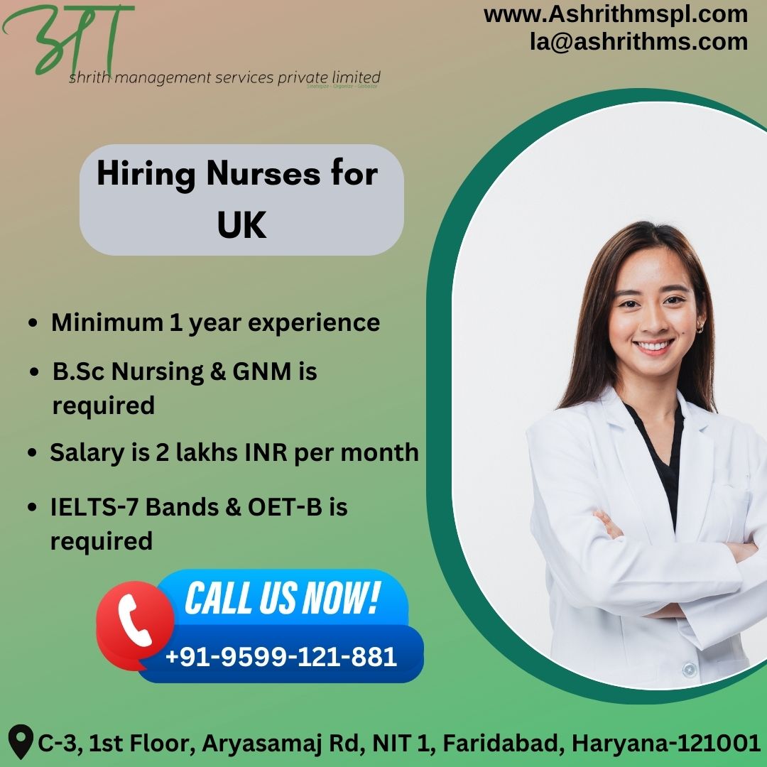 Urgently hiring Nurses for UK . Kindly connect if interested . Contact details :- +919560014505 and +919560404808.

#nurses #nursingjobs #nursepractitioner #nursepractitionerjobs #nursingcareers #uknurse #ukjobs ...