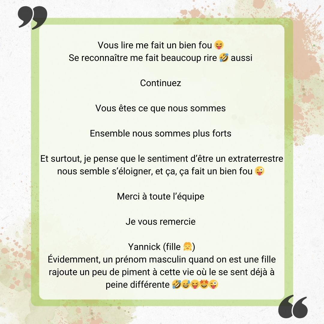 C'est tombé dans notre boite mail il y a quelques jours 🥰

PSssss ! Pour rejoindre la newsletter et recevoir chaque semaine ton petit bonheur (c'est pas nous qui le disons, c'est Yannick 🤭), c'est par ici : kmeo.fr/newsletter/