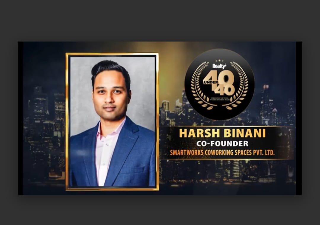 harsh_binani's tweet photo. Truly honoured to receive the 40 under 40 award by @RPRealtyPlus . I express my appreciation to the jury and Realty+ team for this recognition.
#RealEstate #40under40 #commercialrealestate #managedspace @SmartworksInd https://t.co/6Z4HZyxs6Z