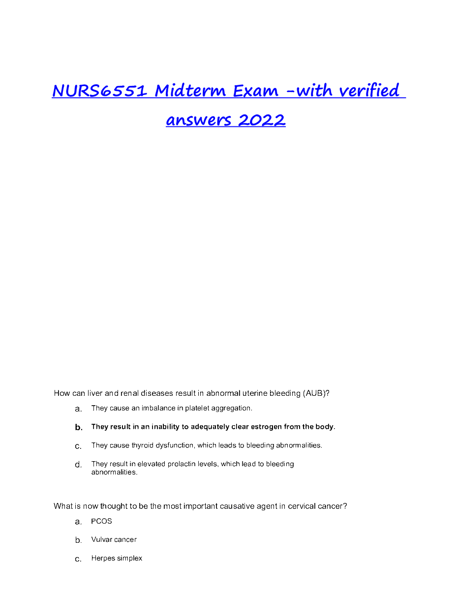 EllamSherry's tweet image. 6551 - Midterm.docx 100% CORRECT ANSWERS
#midterm #CorrectAnswer #fliwy 
fliwy.com/item/356311/65…