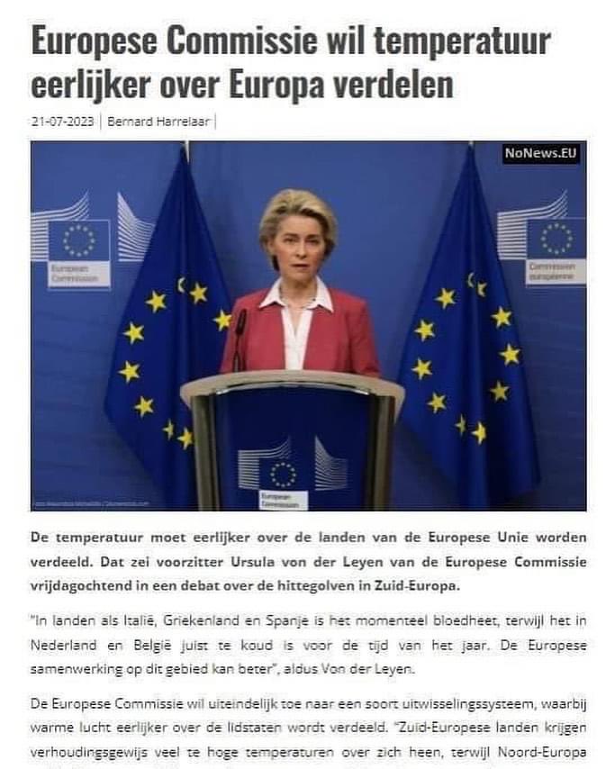 Mieke van Agtmael PATRIOT (@agtmael_mieke) on Twitter photo Ze gaat grote diesel ventilatoren in het zuiden plaatsen om de warme lucht naar het noorden te duwen. DIE IS TOCH KNETTERGEK….
En weer een vriendin van Mark Rutte…..
EN DIE IDIOOT BEPAALT WAT WIJ WEL EN NIET MOGEN…..
URSELA vd LEYEN is hiermee bewezen KNETTERGEK!
<a href="/MinPres/">Dick Schoof</a> Ze gaat grote diesel ventilatoren in het zuiden plaatsen om de warme lucht naar het noorden te duwen. DIE IS TOCH KNETTERGEK….
En weer een vriendin van Mark Rutte…..
EN DIE IDIOOT BEPAALT WAT WIJ WEL EN NIET MOGEN…..
URSELA vd LEYEN is hiermee bewezen KNETTERGEK!
<a href="/MinPres/">Dick Schoof</a>