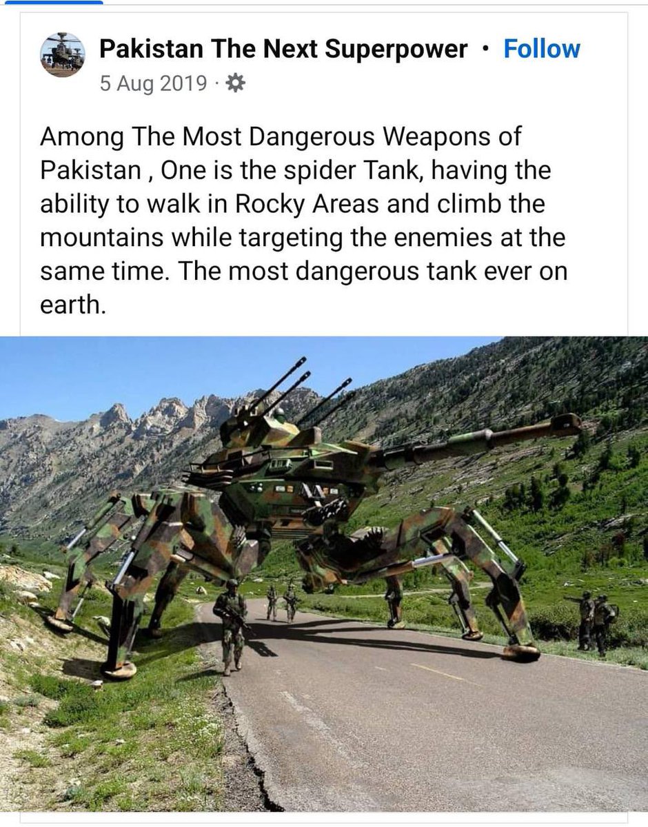 Xaniken's tweet photo. Honestly, Pakistan is probably the closest near peer to the US now that they’ve been importing spider droids from Geonosis https://t.co/n96fn6YPyo