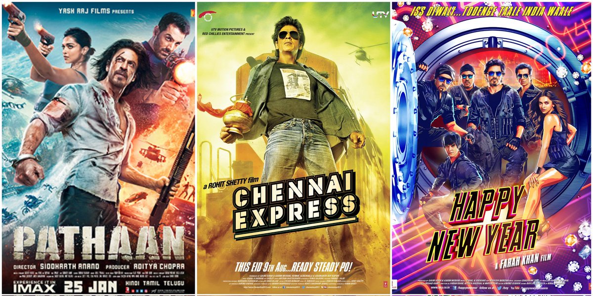 indexofcinema's tweet photo. 🔥Shah Rukh Khan's top 5 box office movies:
1⃣ #Pathaan - ₹543.09 cr
2⃣ #ChennaiExpress - ₹227.13 cr
3⃣ #HappyNewYear - ₹199.95 cr
4⃣ #Raees - ₹164.63 cr
5⃣ #Dilwale - ₹148.42 cr
#SRK #imsrk #SRKians #Jawan #Pathan #Dunki #SuhanaKhan #BoxOfficeGold https://t.co/Hh3GuGnVLK