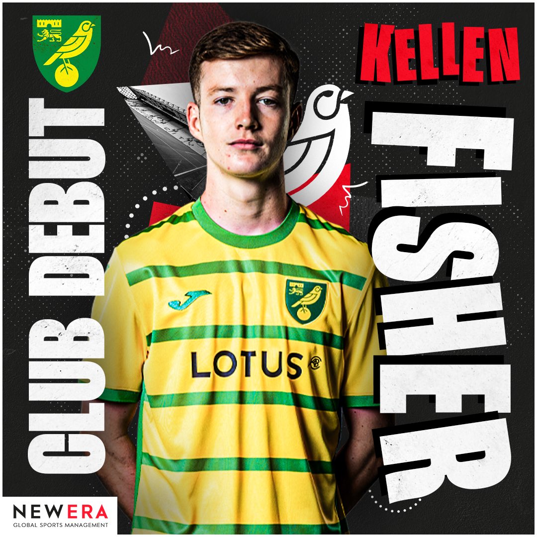 Congratulations to Kellen Fisher on making his debut for Norwich City last night in the Carabao Cup!🙌👏

Here’s to many more, @Kellen11Fisher 🫡

#NewEraGlobalSports