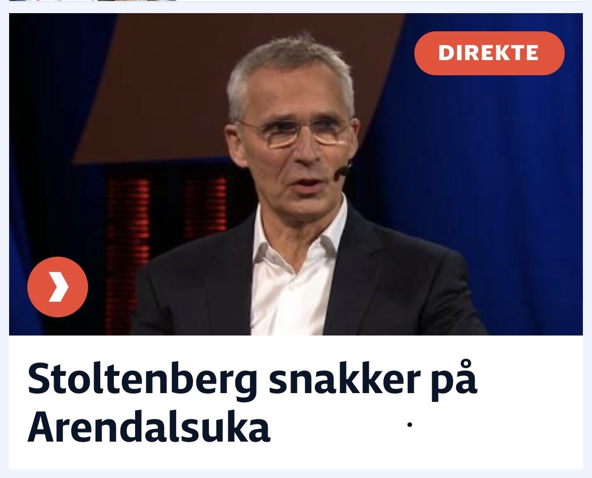 ⁦Jens Stoltenberg er en rockestjerne. Jeg tror aldri jeg har hørt noen snakke så fornuftig om betydningen av militærmakt for å forsvare våre verdier. Stanghelles intervju med NATO-sjefen på #Arendalsuka er noe alle burde lytte til.
