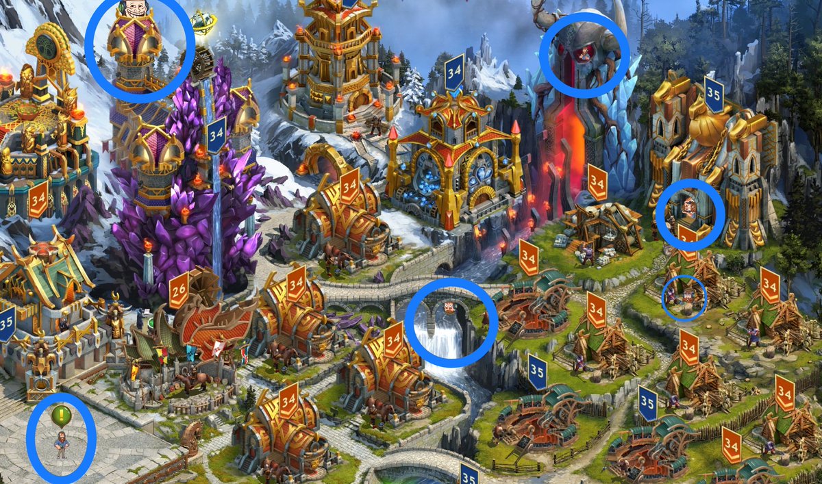 Ashish90394's tweet photo. @vikings_game 1.  Treasure Hunter of Daily Puzzles
2.  At the top of Oracle building
3.  Under the bridge or above the waterfall
4.  In the eye of skull of Helheim Entrance
5.  At the door of the Vault Building
6.  At the Lumber mill building nearest to Vault building. 

ID  -  26648188 https://t.co/aWwE65coUr