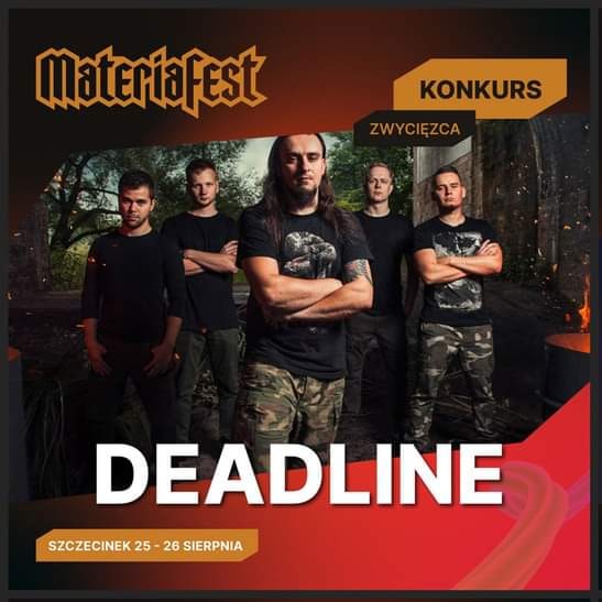 DeadlinePL's tweet photo. Do zobaczenia 25.08 w Szczecinku na Materiafest! 🤘🏻🔥 https://t.co/JJTkSa6TdN