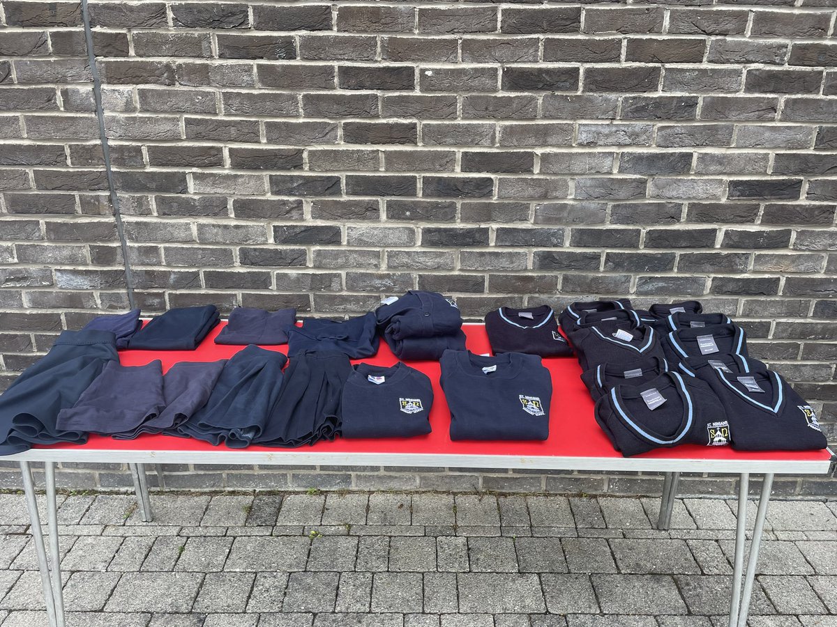 saintninians's tweet photo. Our free uniform bank is at the front of the school. building. Please visit and take anything you need. https://t.co/C0pvMtZPDl