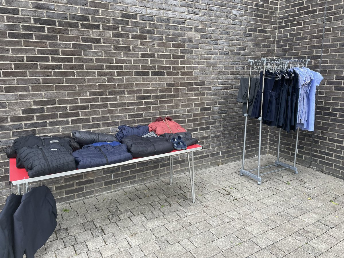 saintninians's tweet photo. Our free uniform bank is at the front of the school. building. Please visit and take anything you need. https://t.co/C0pvMtZPDl