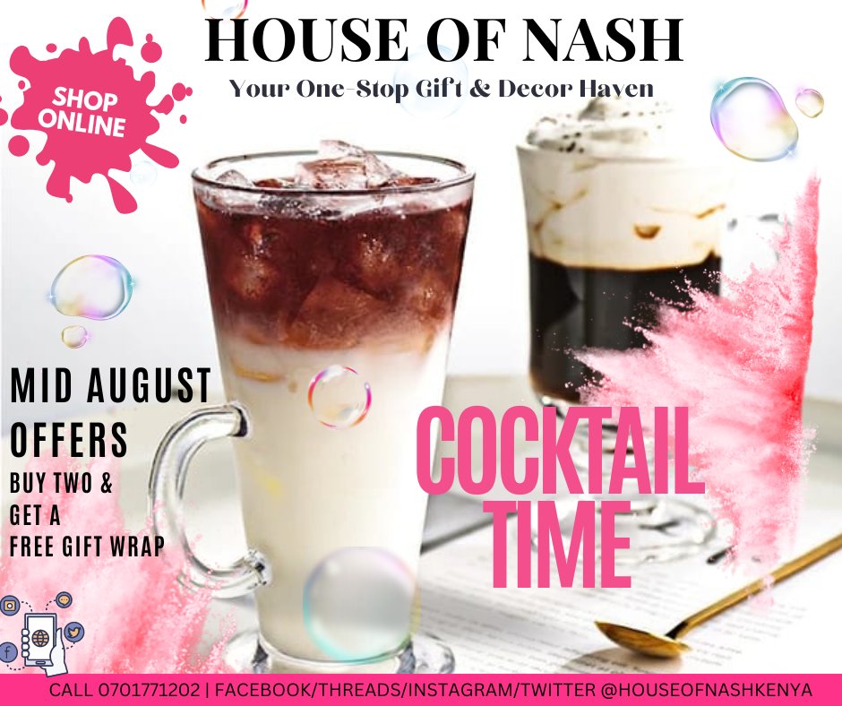 HouseOfNashKe's tweet photo. You guy my guy, it's Cocktail Time my guy!
Buy 2 at a discount! Check our our catalogue for more! 
#HouseofNashKenya  | #homedecornakuru | #NakuruYetu https://t.co/NuFyjBK9Er