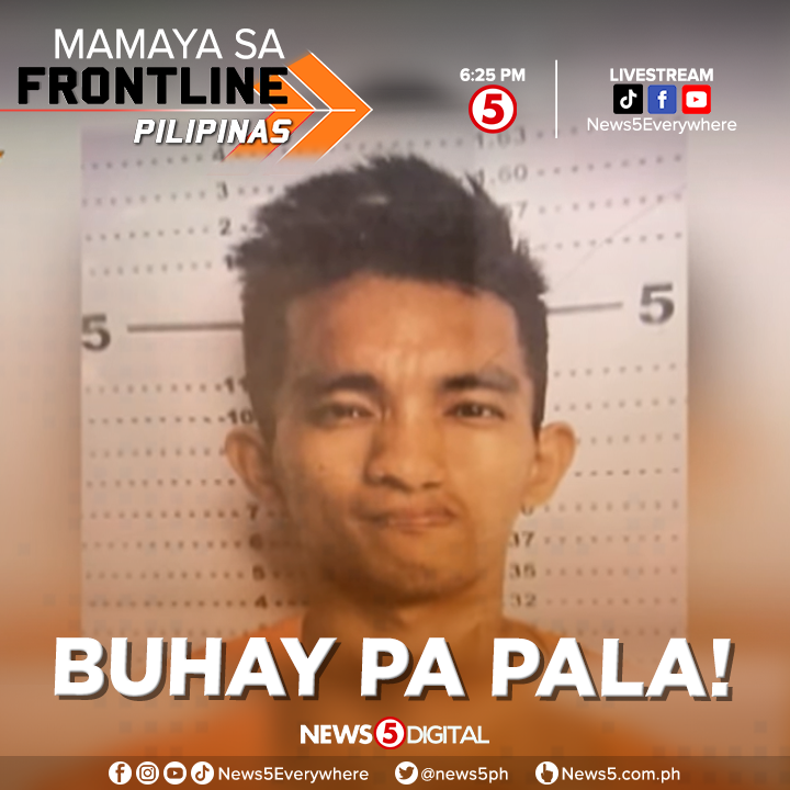 News5PH's tweet photo. Nawawalang preso sa loob ng Maximum Security Compound ng New #Bilibid Prison na si Michael Angelo Cataroja na inakalang namatay na, buhay na buhay at naaresto na!
Abangan ang #News5Exclusive report ni Gary de Leon mamayang 6:30 p.m. sa #FrontlinePilipinas. #News5 https://t.co/0DMdak22fM