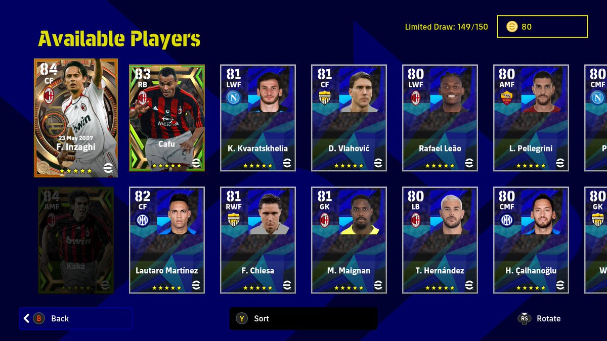 I can't believe it. <a href="/Konami/">Konami</a> <a href="/play_eFootball/">eFootball</a> loves me!!!
Last week I got Saviola for free, this week Kaka!!!!
#eFootball2024 #efootball23 <a href="/mednasah_/">mednasah</a>