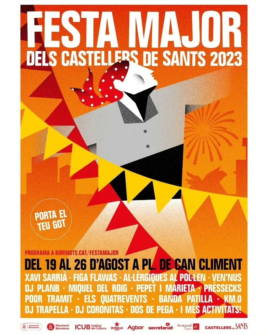 ccalbareda's tweet photo. 🎉 D'aquí poc comença la festa del barri veí de Sants. El cartell és de la poble-sequina Sara Ros Mencia. ✨🖌️
🎶 #Malanima com a grup #Pedrera38 obrirà el concert unitari #FMSants23 a l'Espai dels @borinots, i després @ElectricaDharma! 22/8 22.30 h
🕵🏼 https://t.co/Q1AQ1F7EmQ https://t.co/fCflzBnRrF