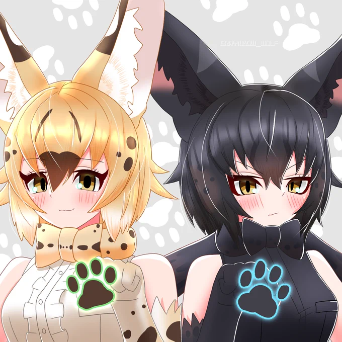 のんほいサーバルちゃん&amp;ブラックサーバルさん #けもフレ3 